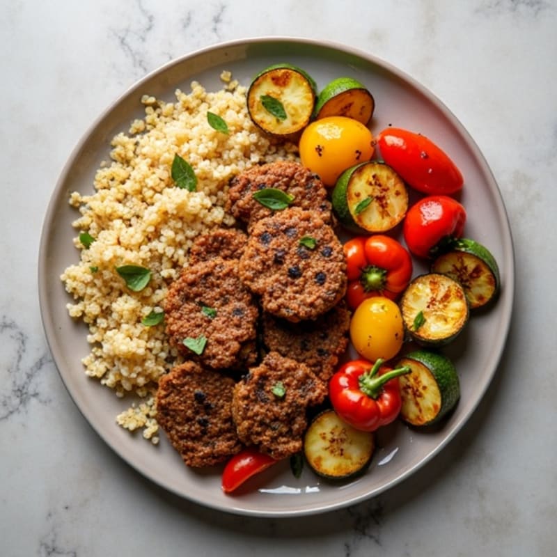 Savory Turkey Mince and Roasted Vegetable Skillet