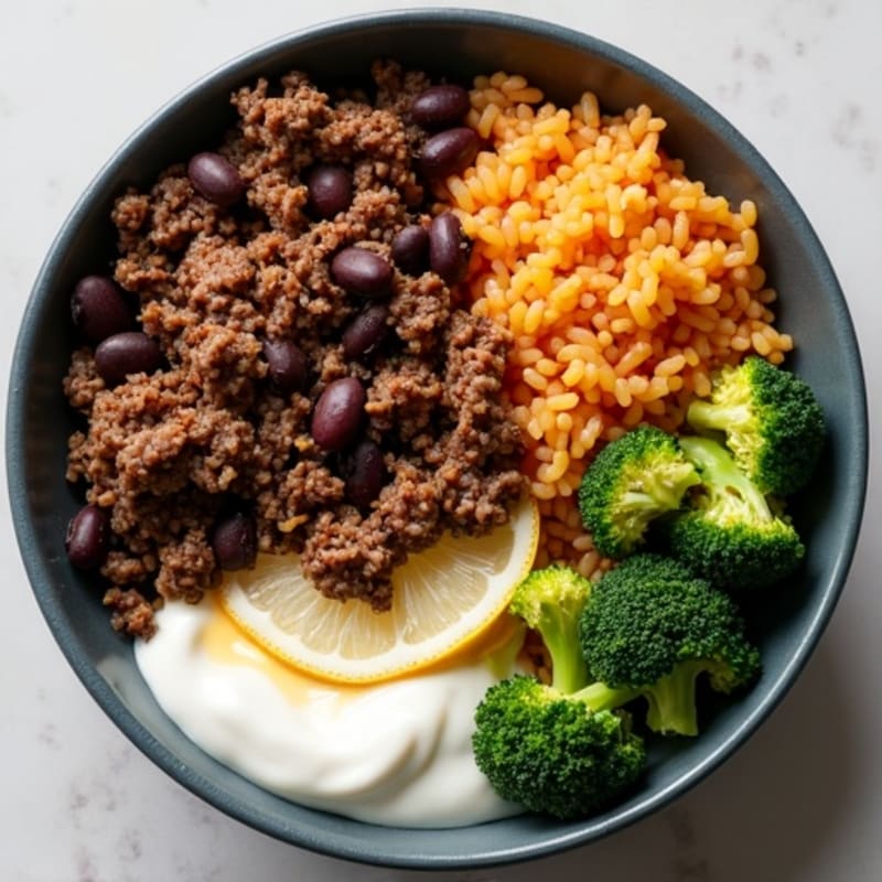 Seasoned Ground Beef Bowl with Special Sauce