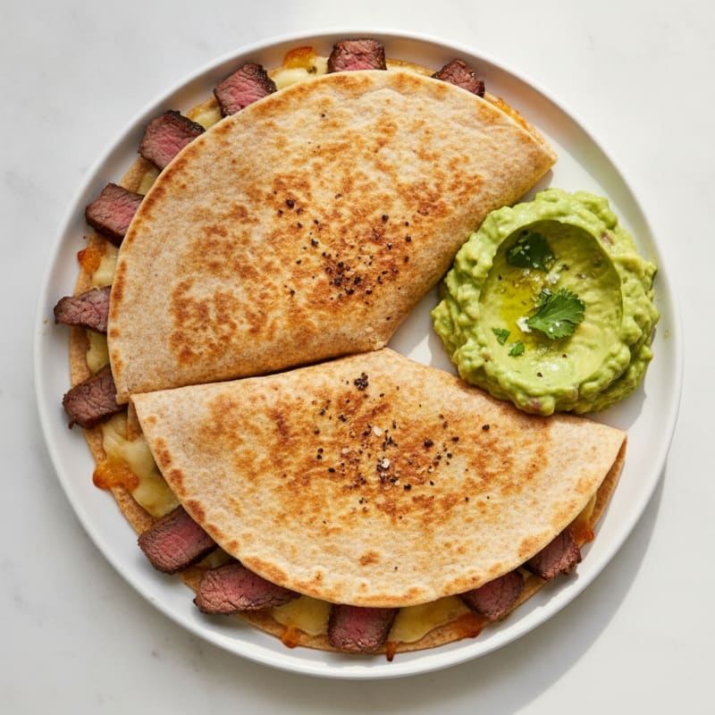 Carne Asada Quesadillas with Guacamole