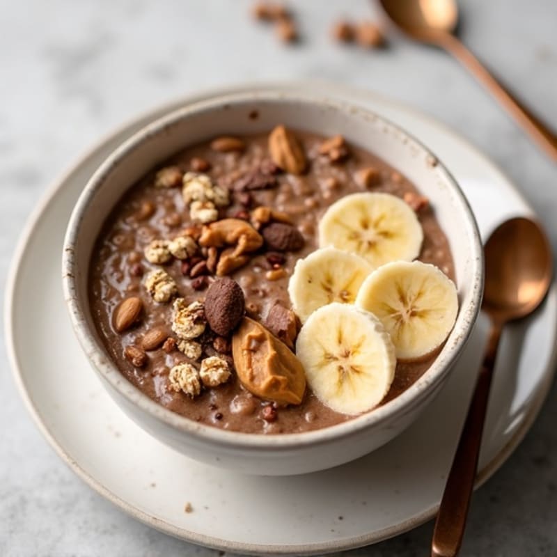 Creamy Protein Cookie Dough Oatmeal Bowl