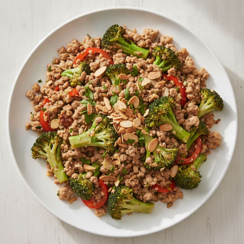 Garlic Herb Turkey Stir Fry with Broccoli