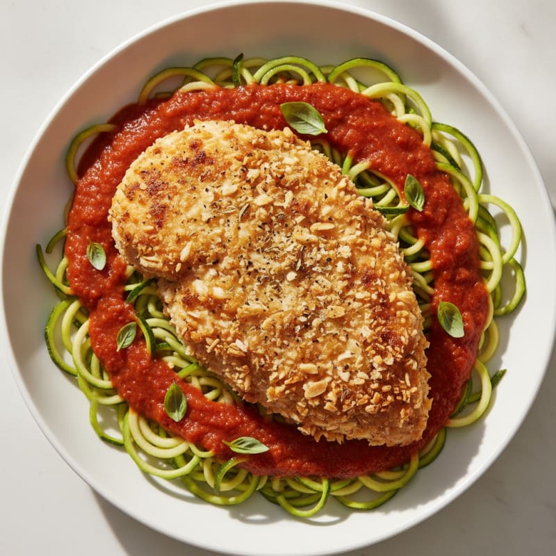 Parmesan-Crusted Chicken with Marinara