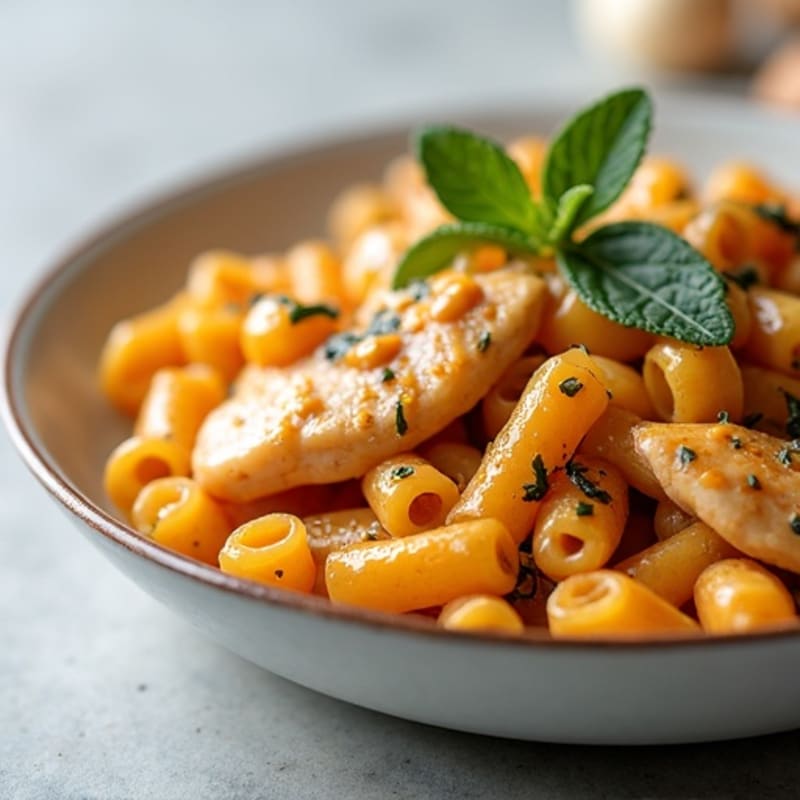 Whole Wheat Pasta with Creamy Pumpkin Sage Sauce