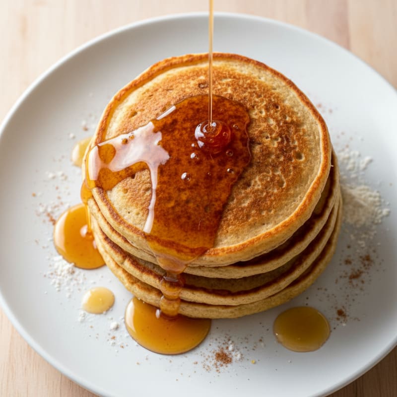 Classic Buttermilk Pancakes with Maple Syrup