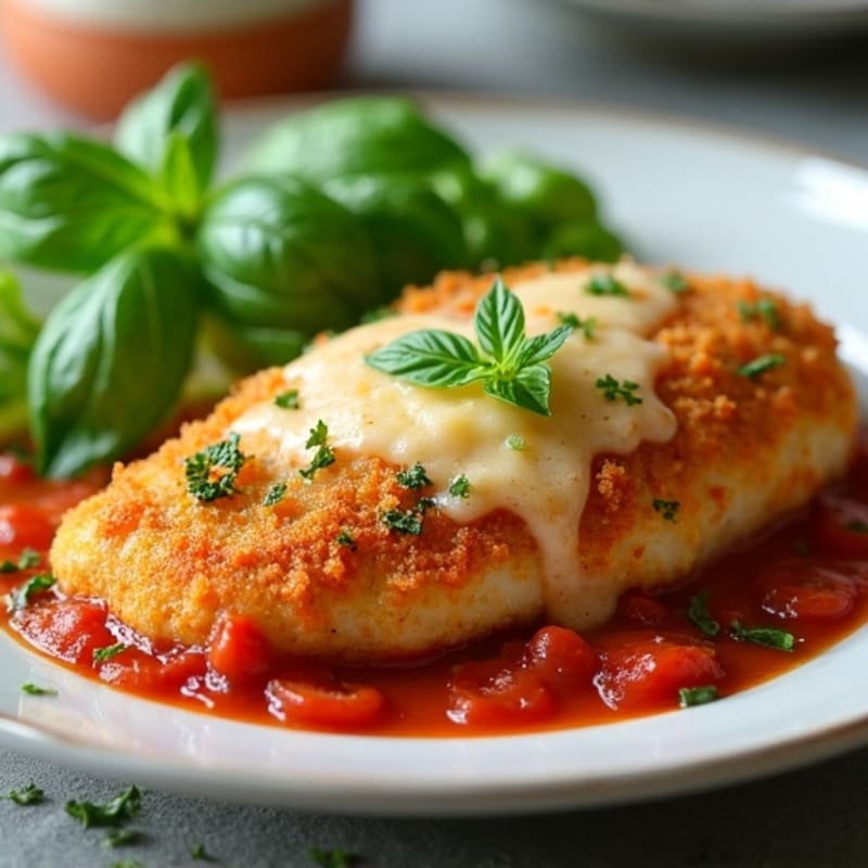 Crispy Baked Chicken Parmesan with Fresh Herbs