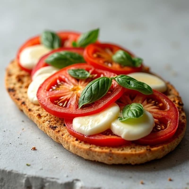 Chicken Margherita Flatbread with Fresh Basil and Melty Mozzarella
