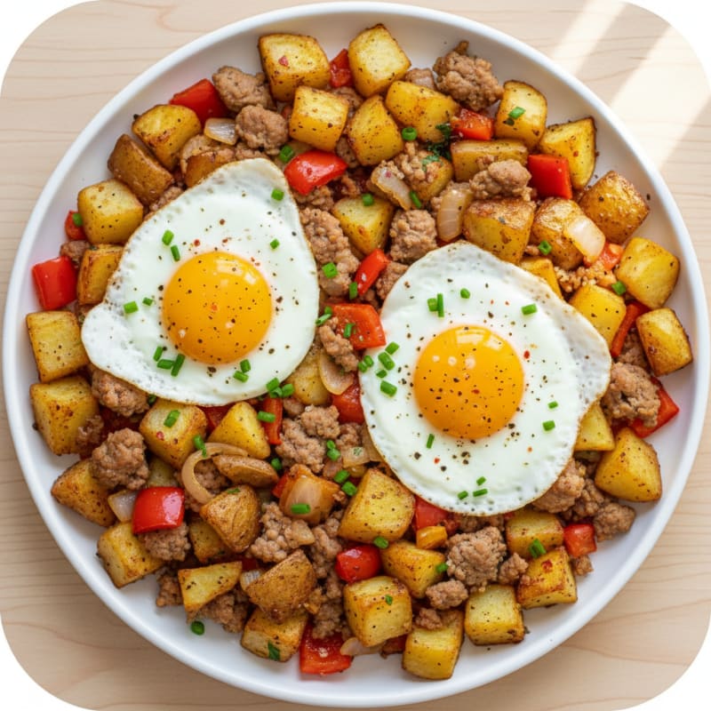 Crispy Potato and Sausage Breakfast Skillet