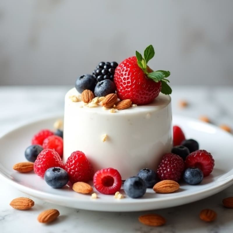 Greek Yogurt Protein Mousse with Berries