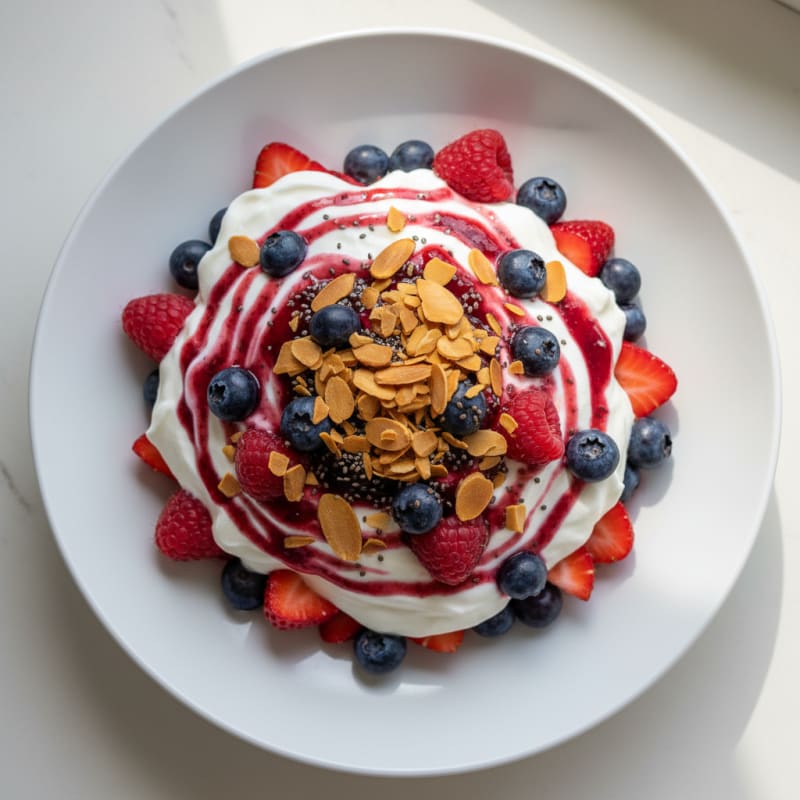 Creamy Greek Yogurt Protein Parfait with Mixed Berries
