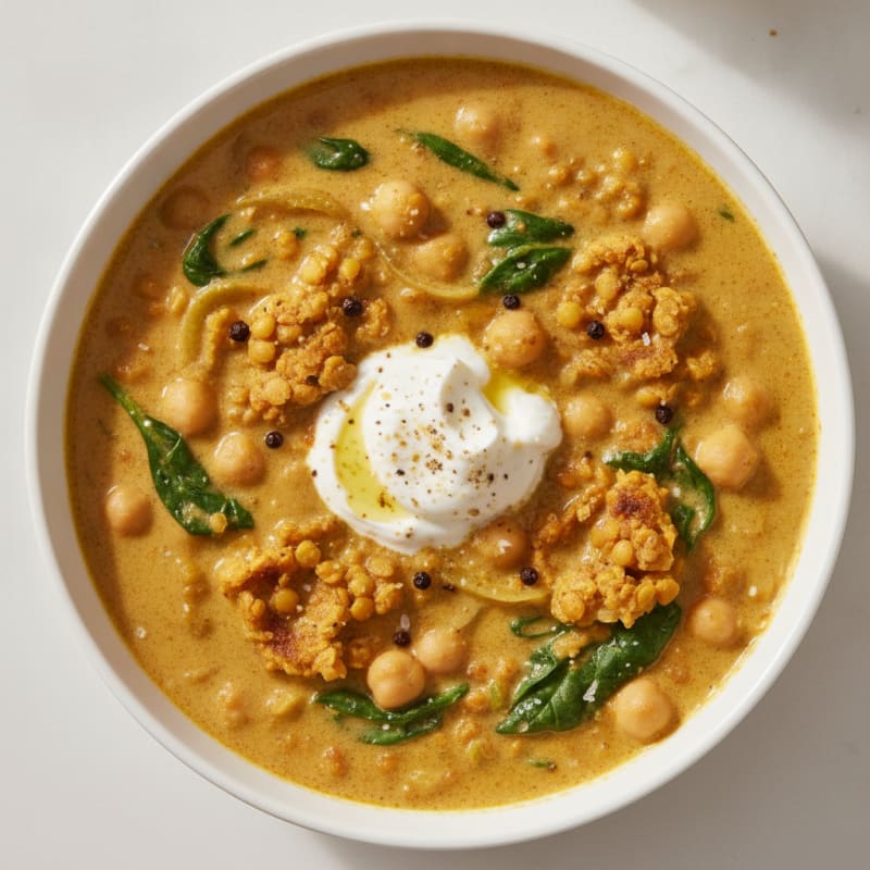 Lentil and Chickpea Coconut Curry