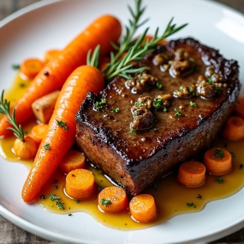 Slow-Braised Short Ribs with Roasted Root Vegetables