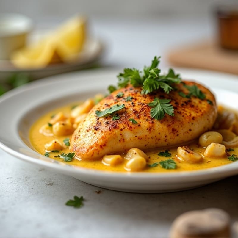 Simmered Spiced Creamy Chicken
