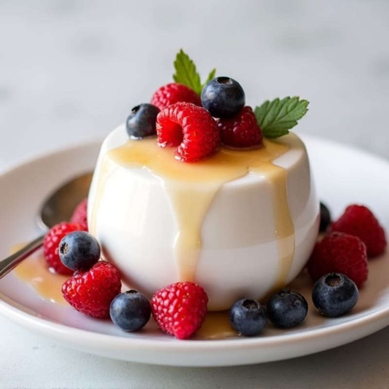 Silky Greek Yogurt Protein Mousse with Mixed Berries