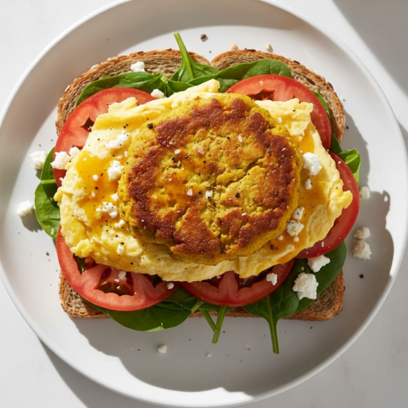 Golden Turkey and Egg Breakfast Sandwich