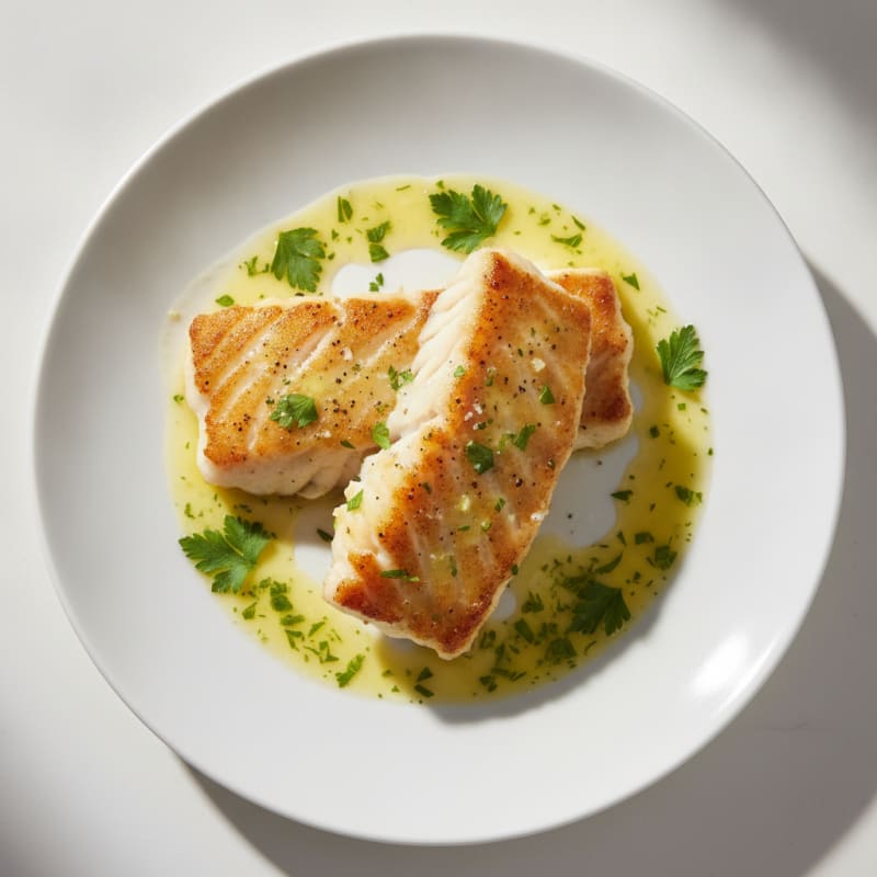 Pan-Seared Cod with Lemon-Herb Sauce