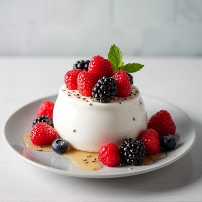 Silky Greek Yogurt Protein Mousse with Berries