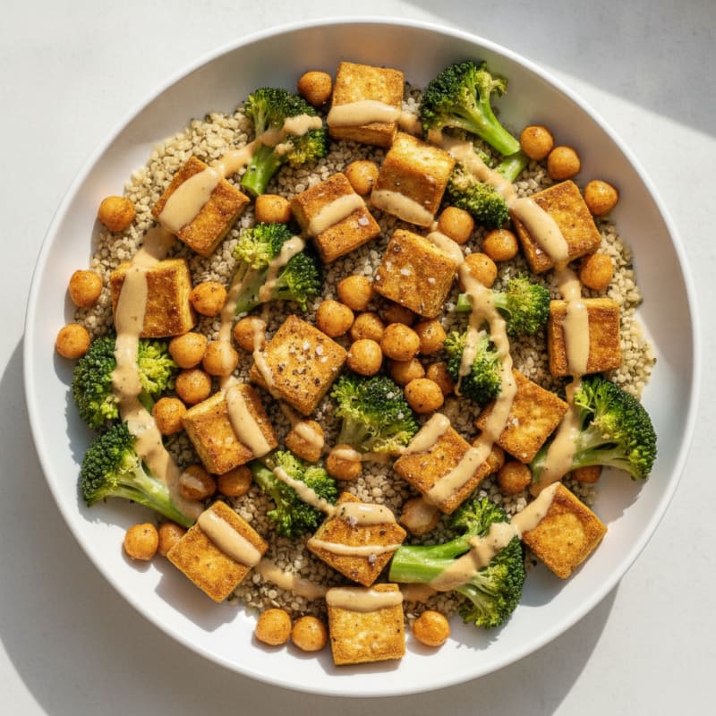 Roasted Vegetable and Chickpea Buddha Bowl