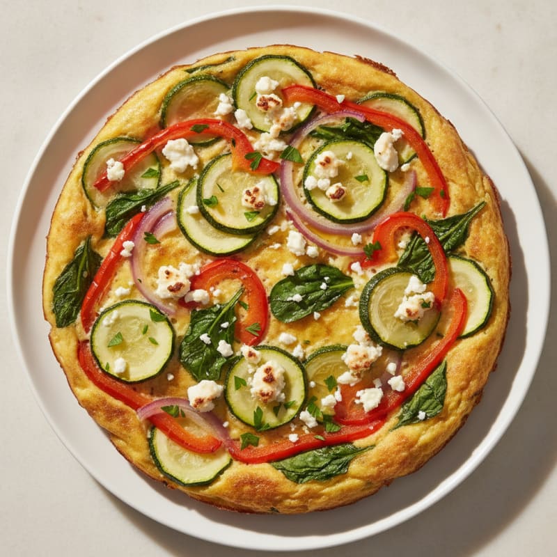 Garden Vegetable Frittata with Feta