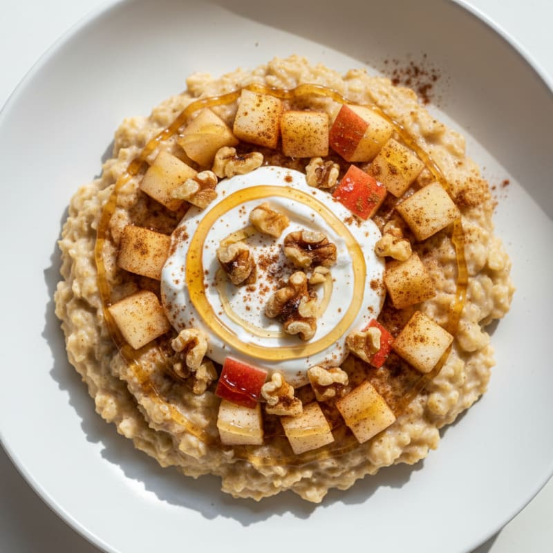 Creamy Spiced Apple Oatmeal Bowl
