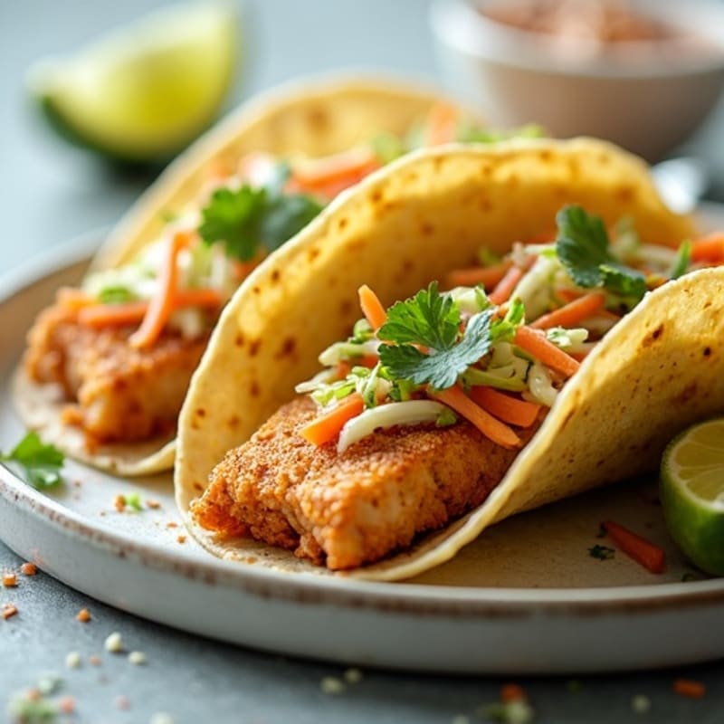 Crispy Fish Tacos with Fresh Slaw
