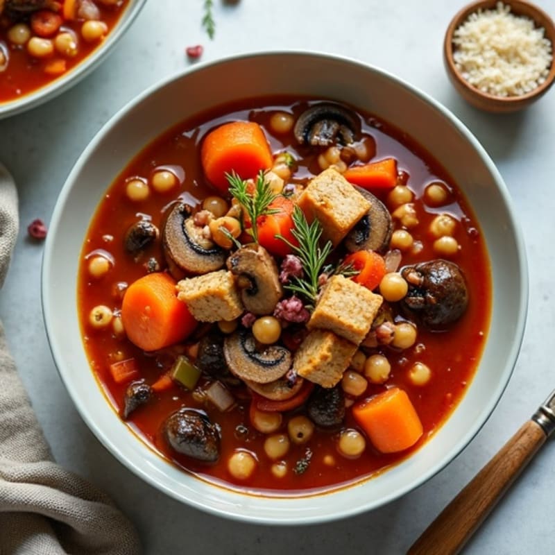 Hearty Mushroom and Red Wine Vegetable Stew