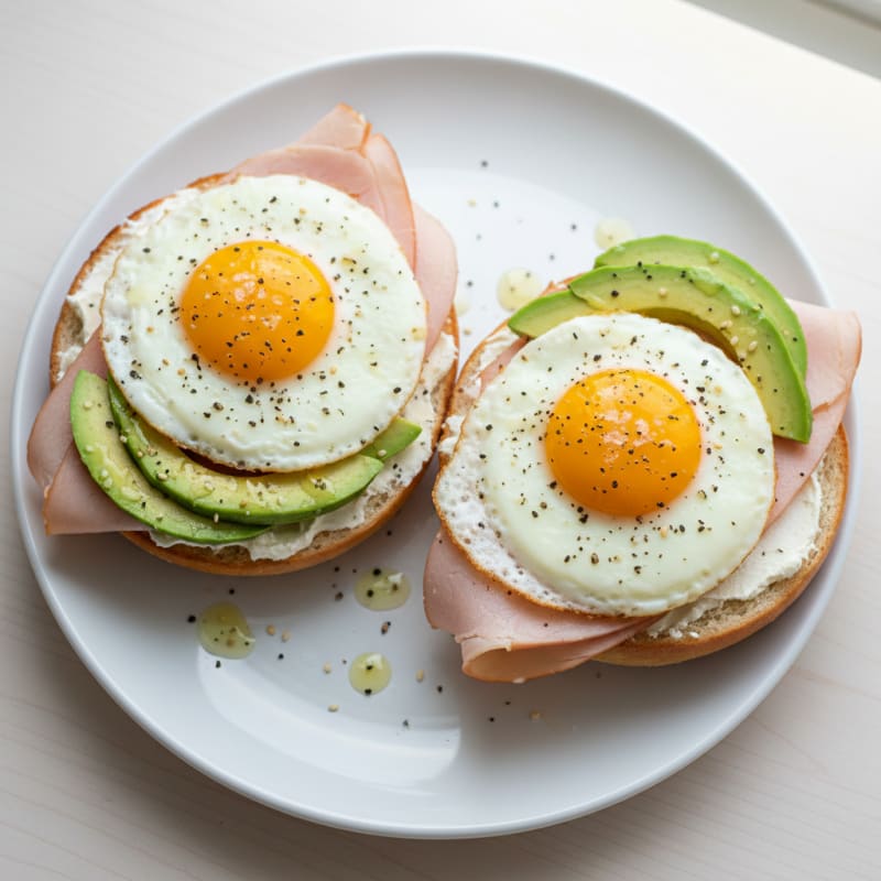 Everything Bagel with Fried Egg and Avocado
