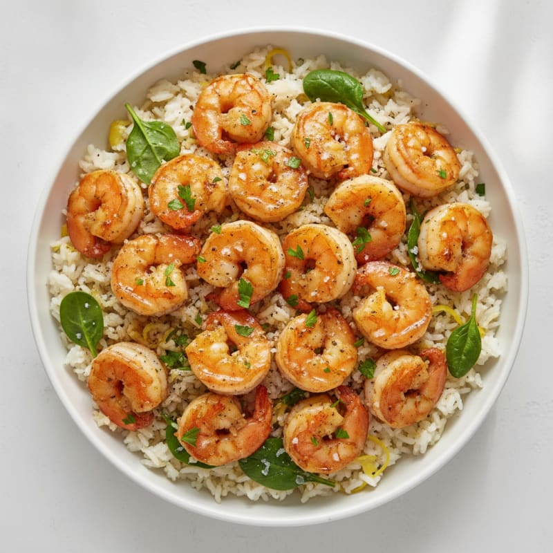Garlic Butter Shrimp with Lemon Rice