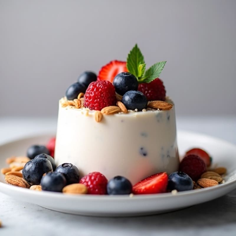 Silky Greek Yogurt Protein Mousse with Fresh Berries