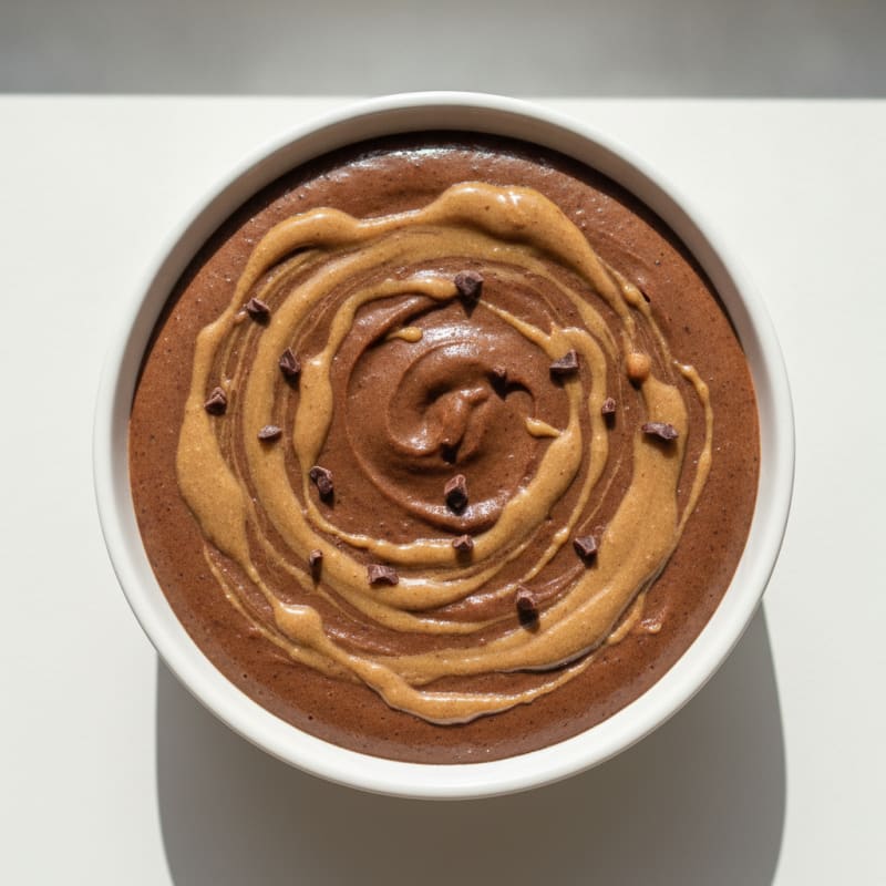 Creamy Plant Protein Chocolate Pudding with Almond Butter