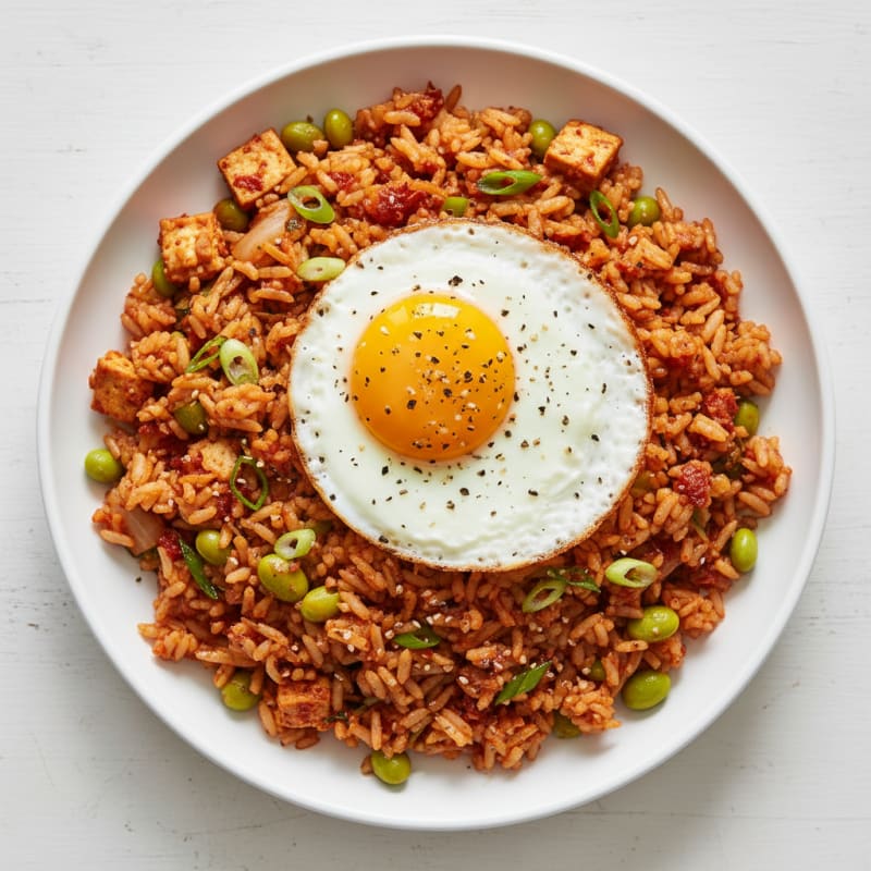 Kimchi Fried Rice with Fried Egg