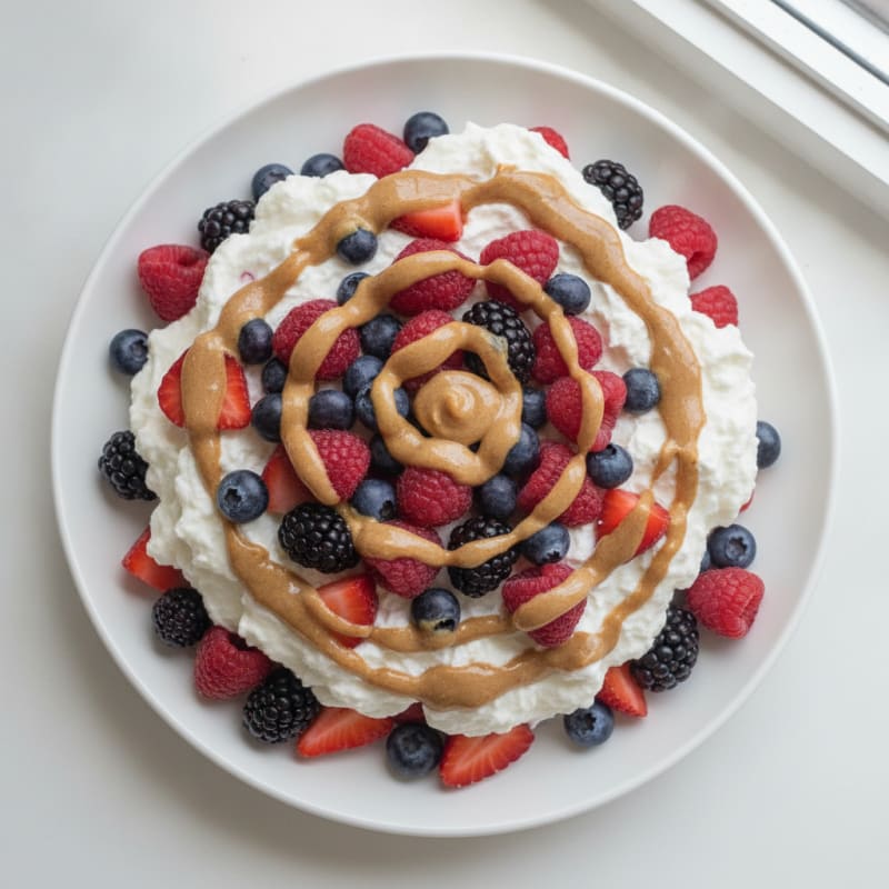 Silky Greek Yogurt Protein Mousse with Mixed Berries