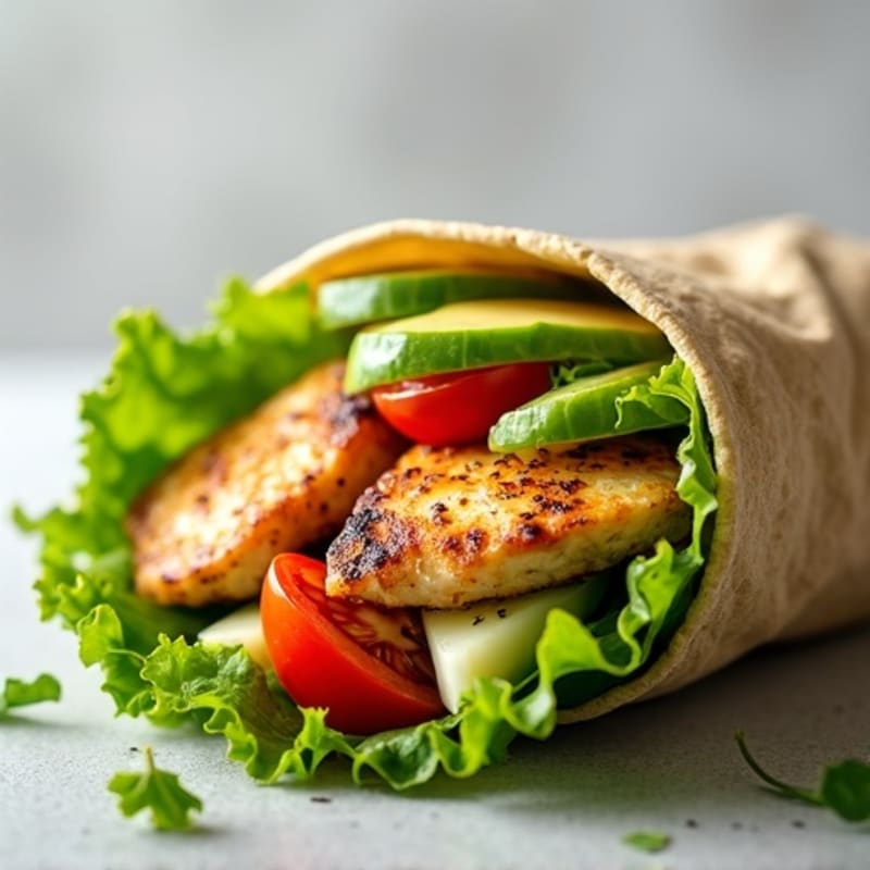 Zesty Grilled Chicken and Fresh Veggie Wrap