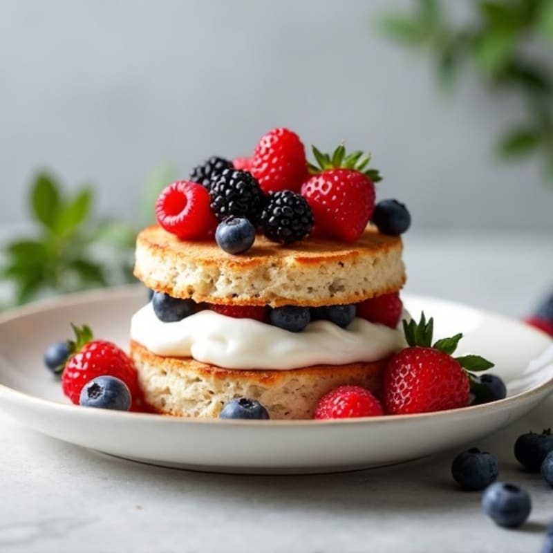 Protein-Packed Greek Yogurt Berry Shortcake