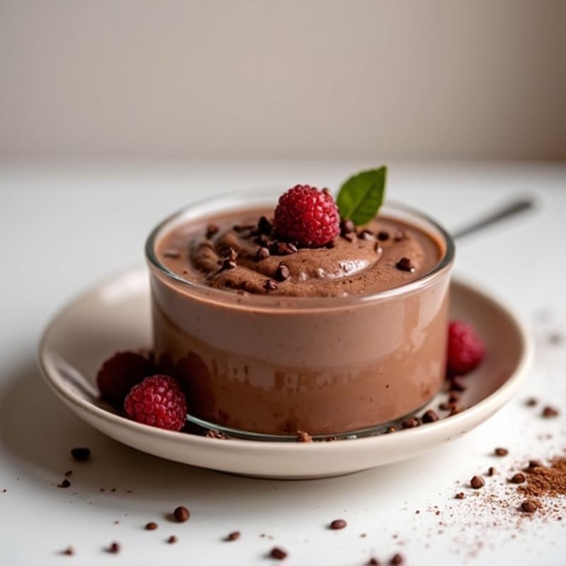 Silky Chocolate Protein Pudding with Chia Seeds