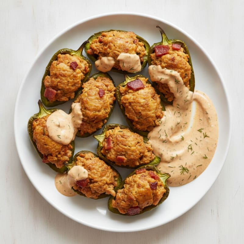 Baked Jalapeño Poppers with Chipotle Ranch