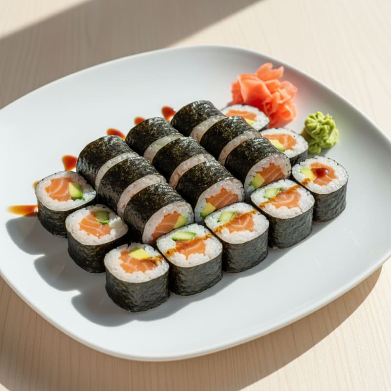 Salmon Avocado Sushi Rolls