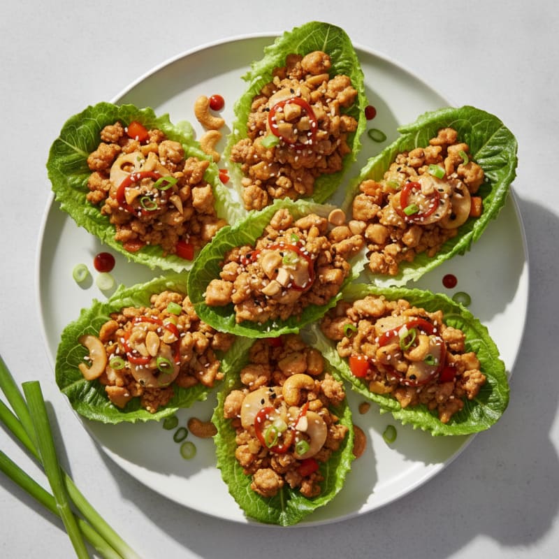 Chicken Mince Lettuce Cups
