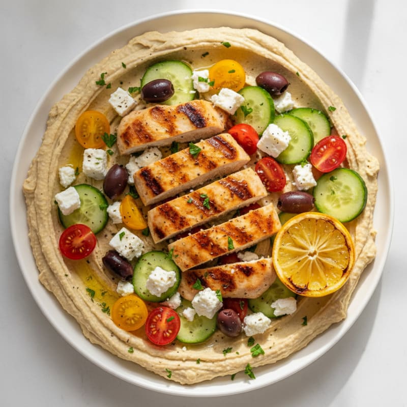Mediterranean Herb Hummus Platter
