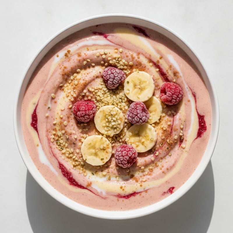 Raspberry Banana Swirl Smoothie