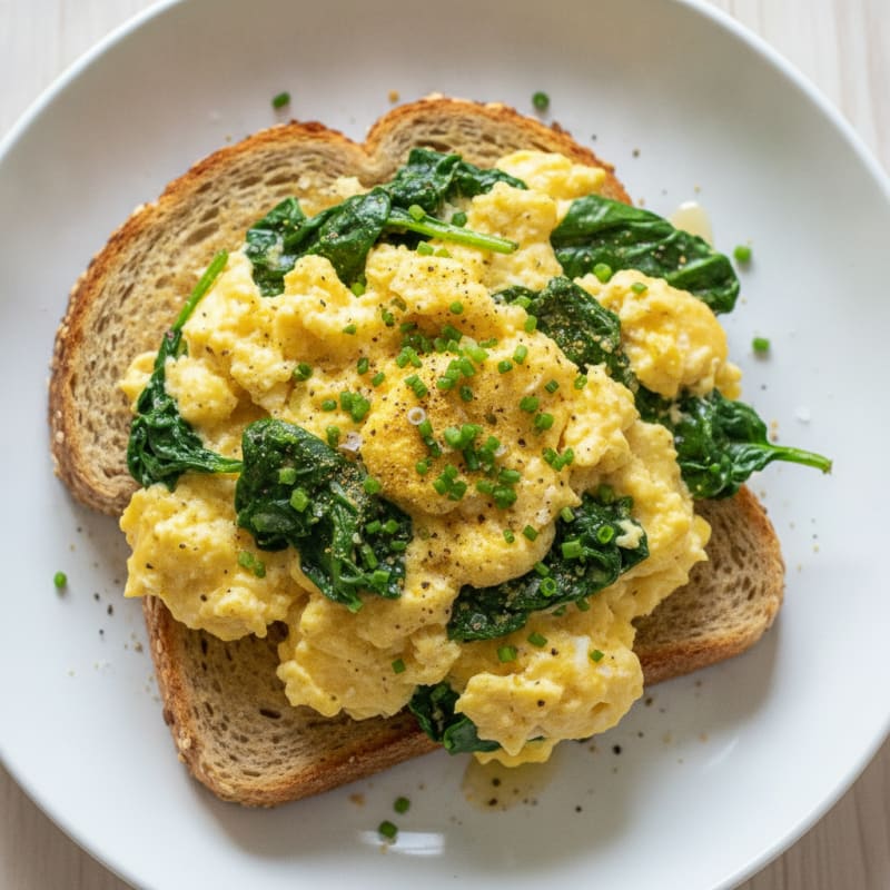 Savory Scrambled Eggs with Hearty Toast