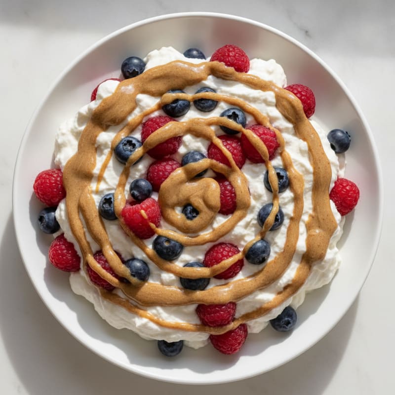 Silky Greek Yogurt Protein Mousse with Mixed Berries