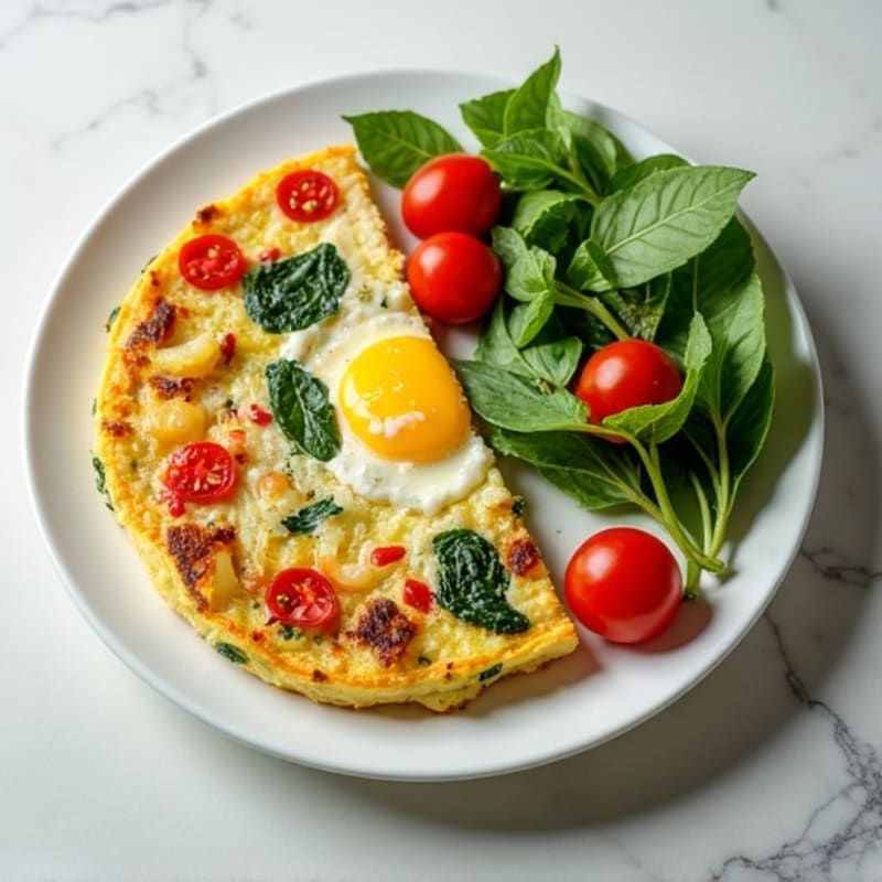 Fluffy Herb and Veggie Egg Frittata