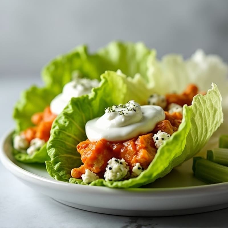 Buffalo Chicken Lettuce Wraps