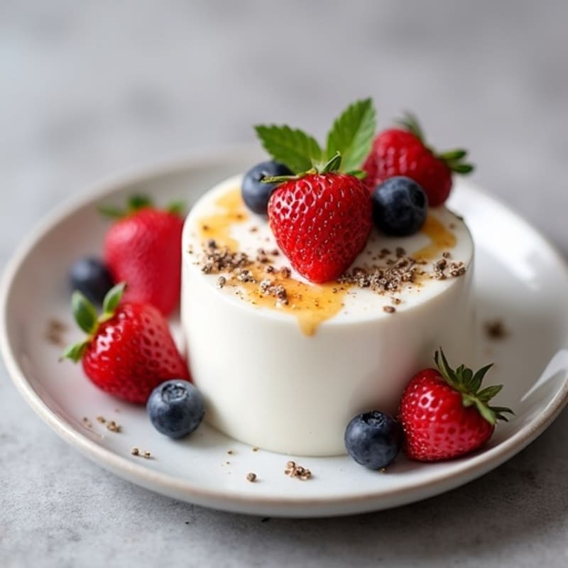 Silky Greek Yogurt Protein Mousse with Berries