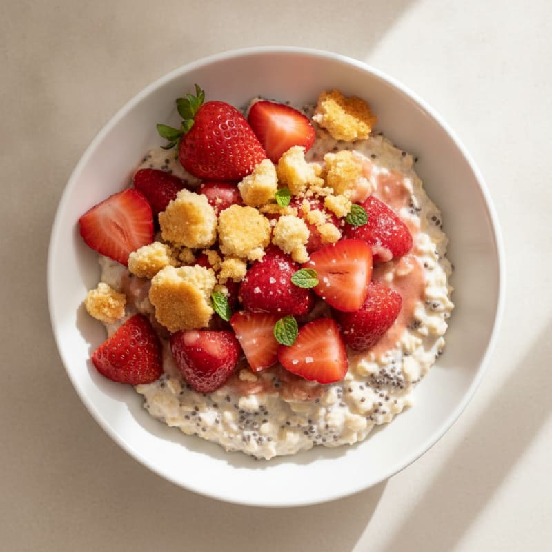 Strawberry Shortcake Overnight Oats