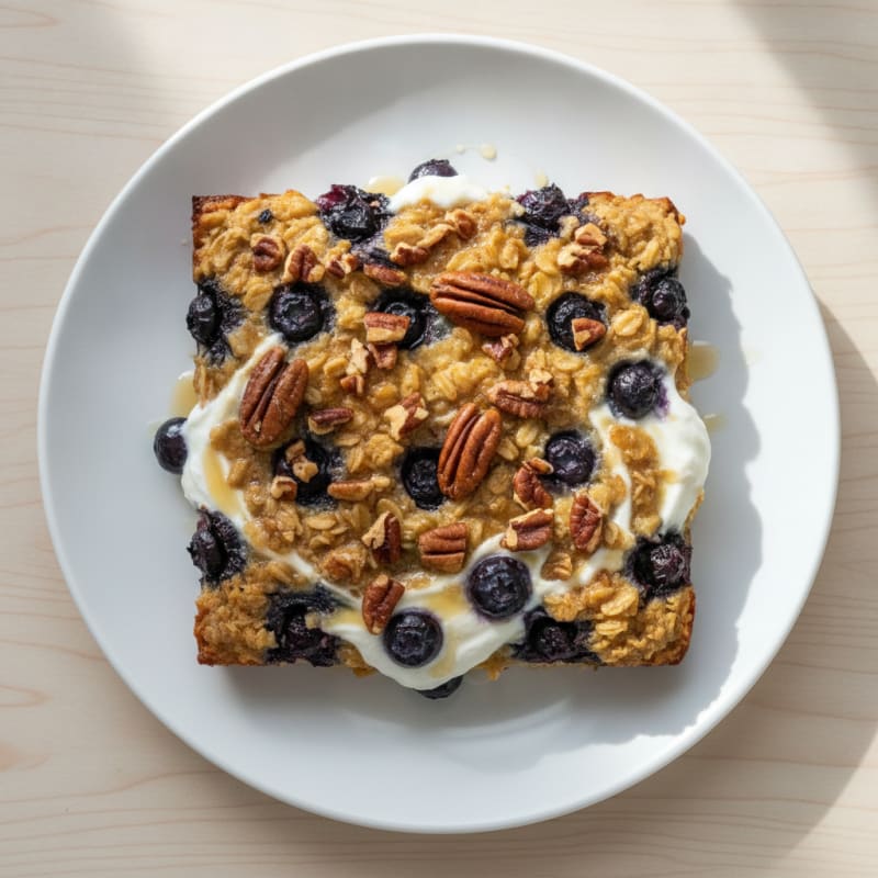 Blueberry Pecan Baked Oatmeal