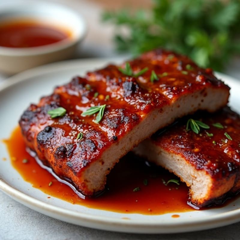 Slow-Roasted Tender Pork Ribs with Sweet and Smoky BBQ Glaze