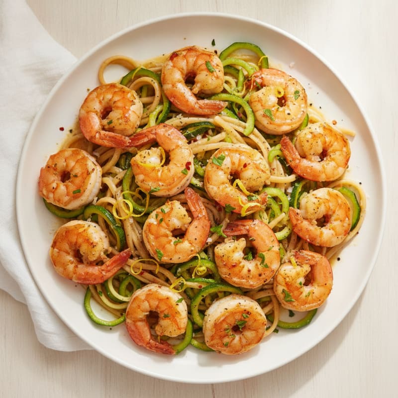 Garlic Butter Shrimp Scampi with Zucchini Noodles