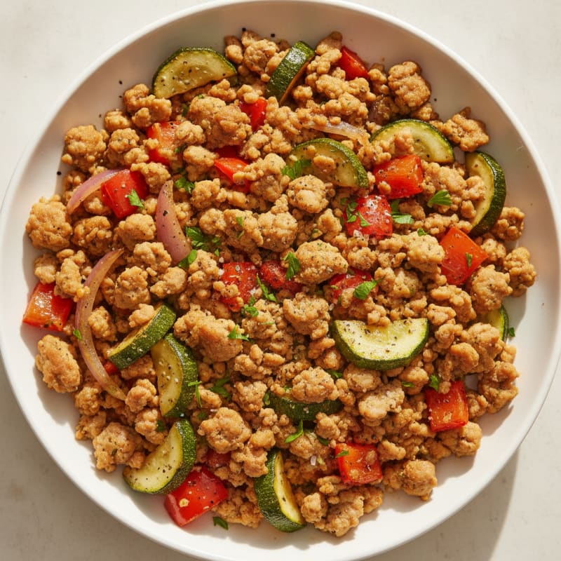 Turkey Mince with Roasted Vegetables