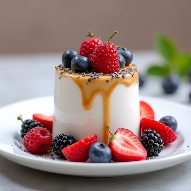 Silky Greek Yogurt Protein Mousse with Mixed Berries